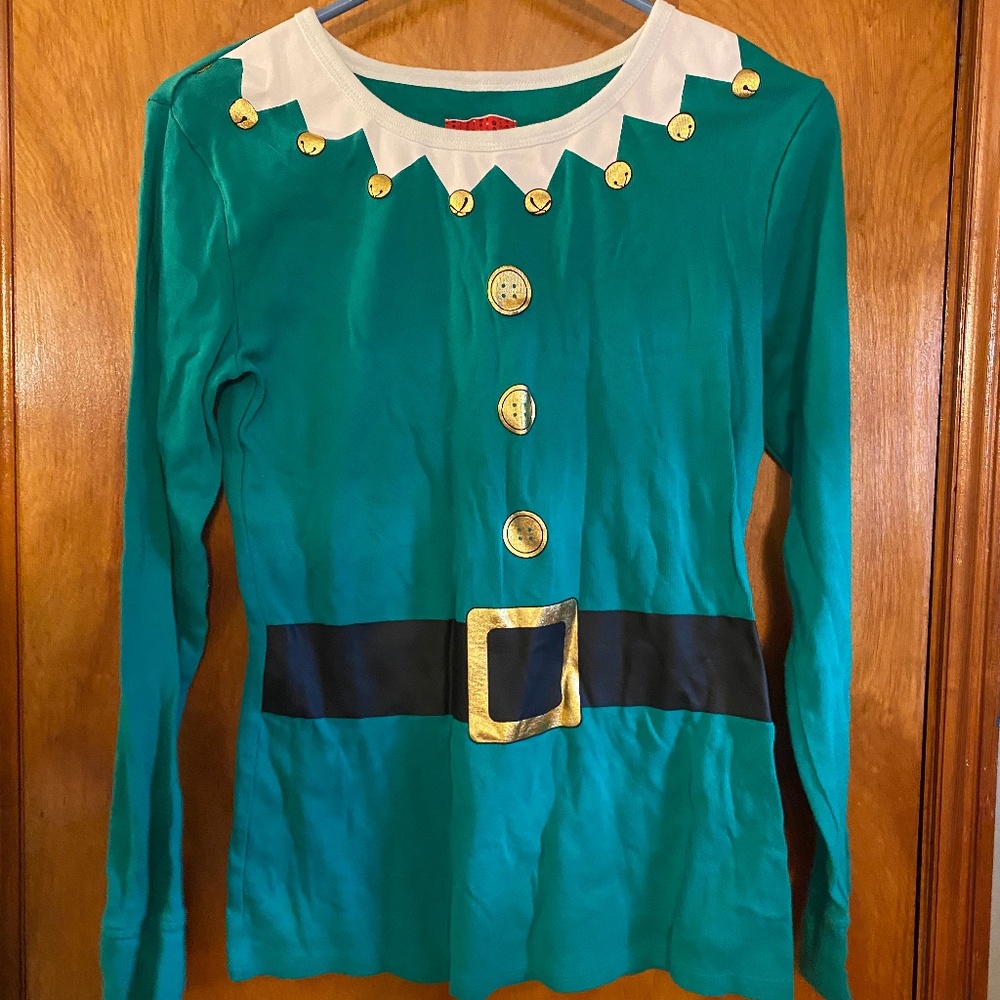 Women's Holiday Elf long sleeve top